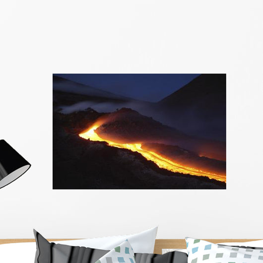 Mount Etna Lava Flow Wall Decal Design 3
