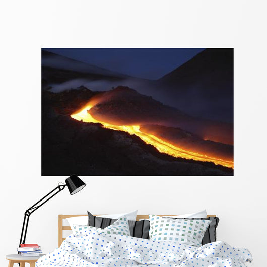 Mount Etna Lava Flow Wall Decal Design 3