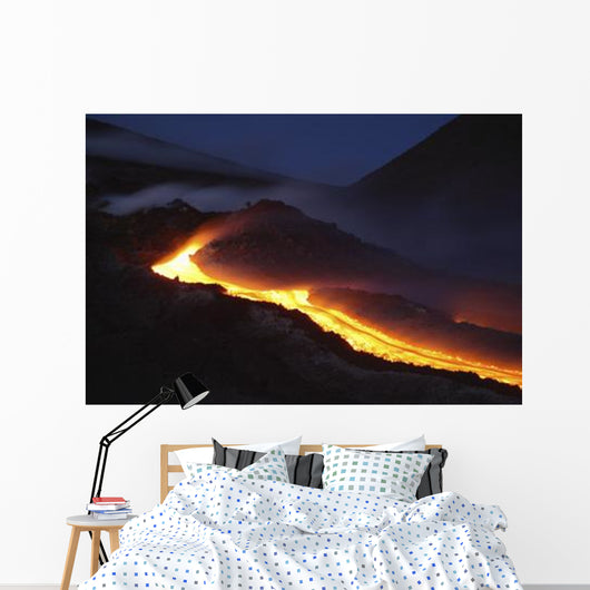 Mount Etna Lava Flow Wall Decal Design 3