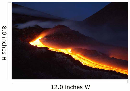 Mount Etna Lava Flow Wall Decal Design 3