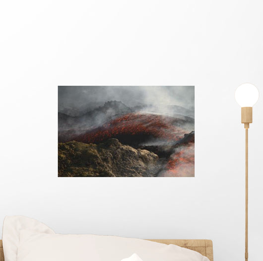 Mount Etna Lava Flow Wall Decal Design 2