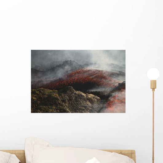Mount Etna Lava Flow Wall Decal Design 2