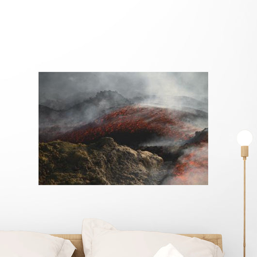 Mount Etna Lava Flow Wall Decal Design 2