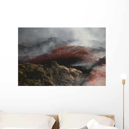Mount Etna Lava Flow Wall Decal Design 2