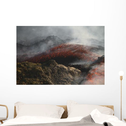 Mount Etna Lava Flow Wall Decal Design 2
