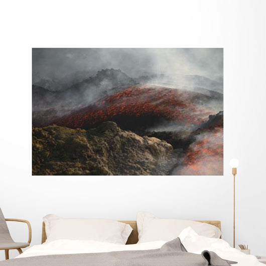 Mount Etna Lava Flow Wall Decal Design 2