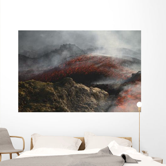 Mount Etna Lava Flow Wall Decal Design 2