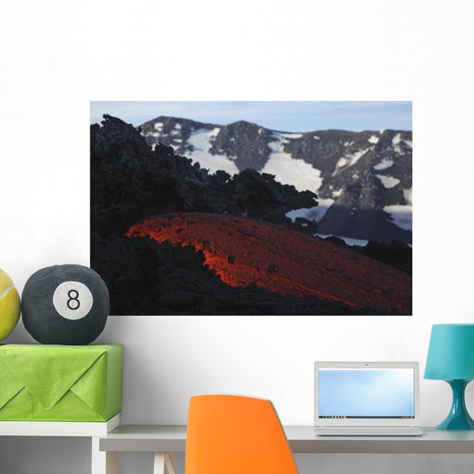 Mount Etna Lava Flow Wall Decal Design 1