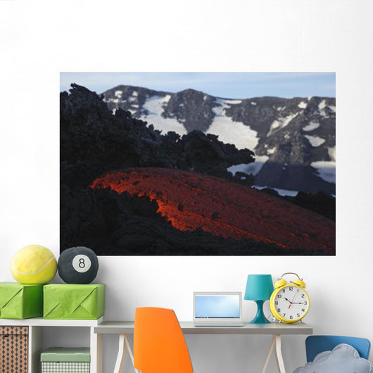 Mount Etna Lava Flow Wall Decal Design 1