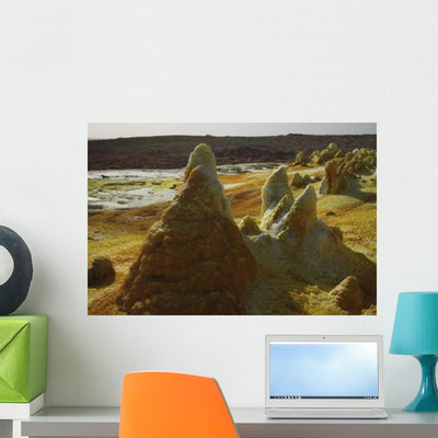 Dallol Geothermal Area Danakil Wall Decal Design 6 shown on a wall