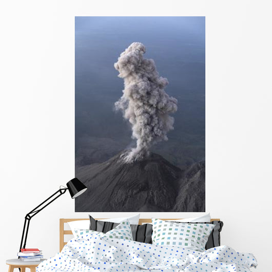 Santiaguito Ash Eruption Guatemala Wall Decal Design 2