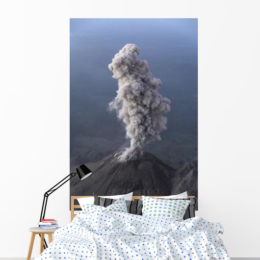 Santiaguito Ash Eruption Guatemala Wall Decal Design 2