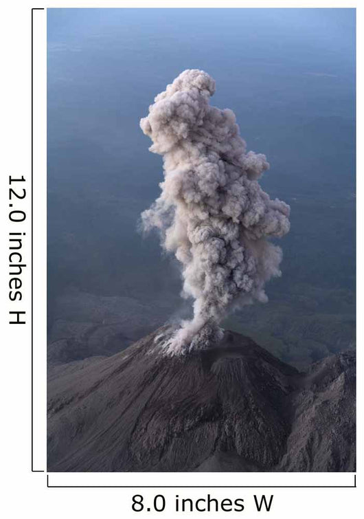 Santiaguito Ash Eruption Guatemala Wall Decal Design 2