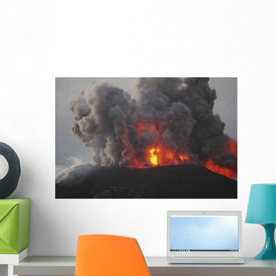 Santiaguito Eruption Guatemala Wall Decal Design 3 shown on a wall