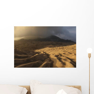 Dukono Volcano Ash Desert Wall Decal shown on a wall