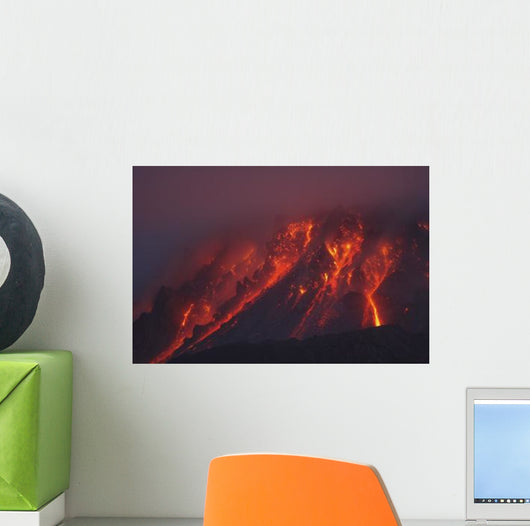 Soufriere Hills Eruption Montserrat Wall Decal Design 4