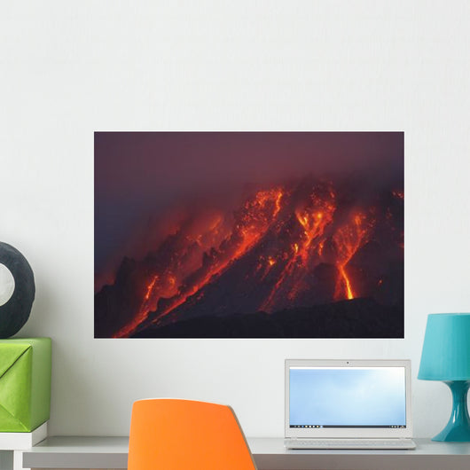 Soufriere Hills Eruption Montserrat Wall Decal Design 4