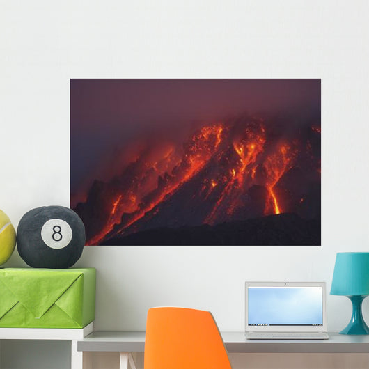 Soufriere Hills Eruption Montserrat Wall Decal Design 4