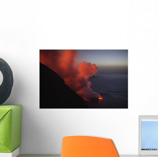 Stromboli Eruption Sea Entry Wall Decal
