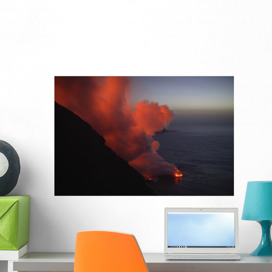 Stromboli Eruption Sea Entry Wall Decal