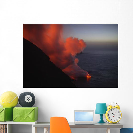 Stromboli Eruption Sea Entry Wall Decal