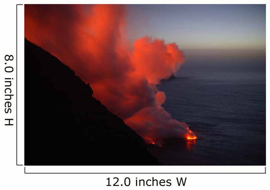 Stromboli Eruption Sea Entry Wall Decal