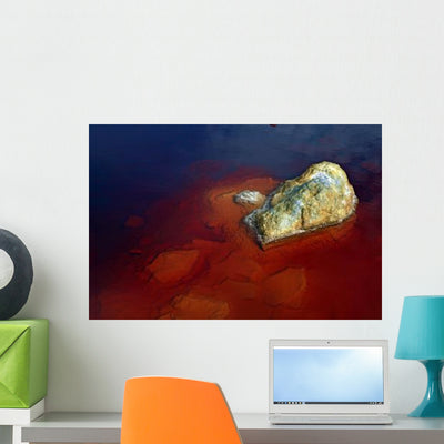 Papandayan Acid Lake Java Wall Decal shown on a wall