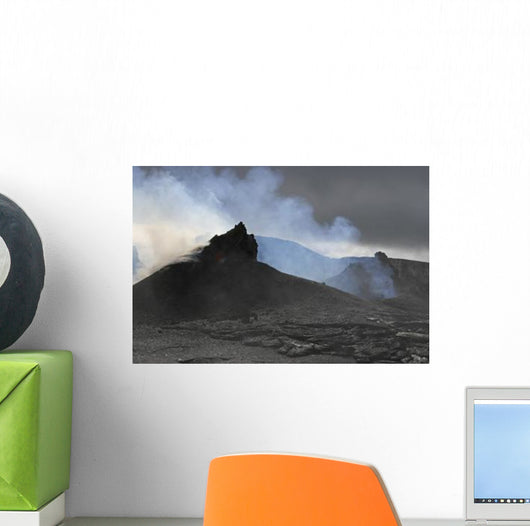 Steaming Puu Oo Crater Wall Decal