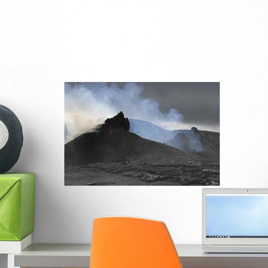 Steaming Puu Oo Crater Wall Decal