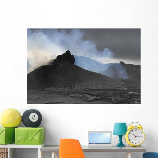 Steaming Puu Oo Crater Wall Decal