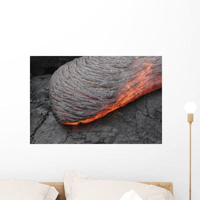 Kilauea Pahoehoe Lava Flow Wall Decal Design 5 shown on a wall