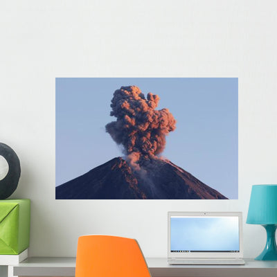 Semeru Eruption Java Island Wall Decal Design 4 shown on a wall