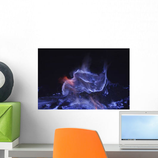 Kawah Ijen Burning Sulfur Wall Decal