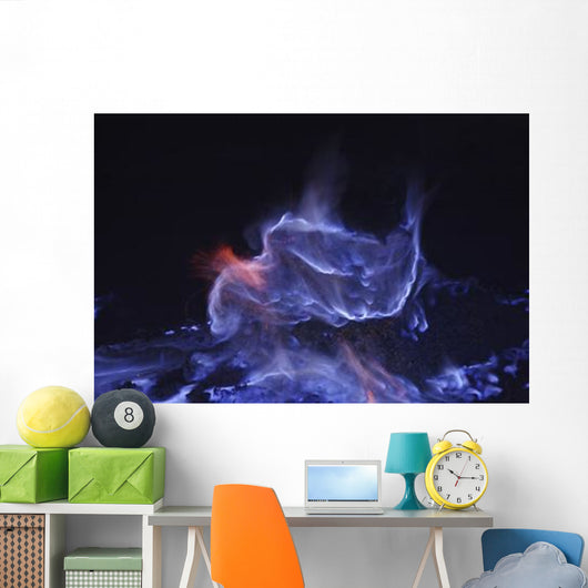 Kawah Ijen Burning Sulfur Wall Decal