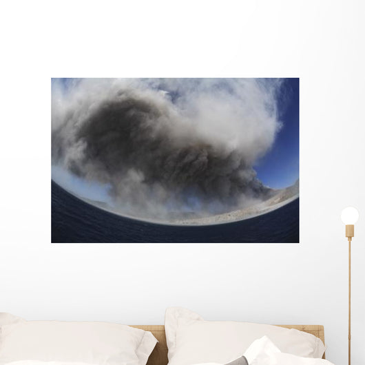 Soufriere Hills Eruption Montserrat Wall Decal Design 2