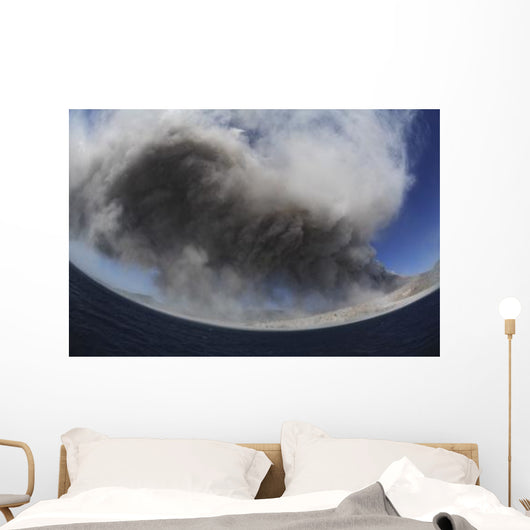 Soufriere Hills Eruption Montserrat Wall Decal Design 2