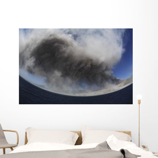 Soufriere Hills Eruption Montserrat Wall Decal Design 2
