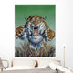 Smilodon Springing Forward Viewer Wall Decal