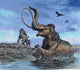 Columbian Mammoth Trapped Asphalt Wall Decal