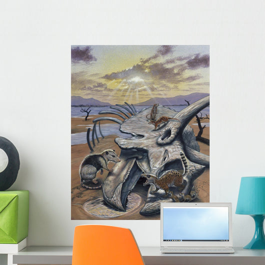 Triceratops Skull with Early Wall Decal
