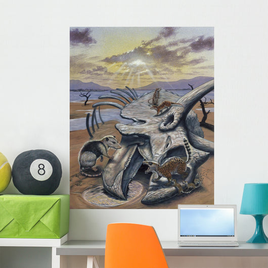 Triceratops Skull with Early Wall Decal