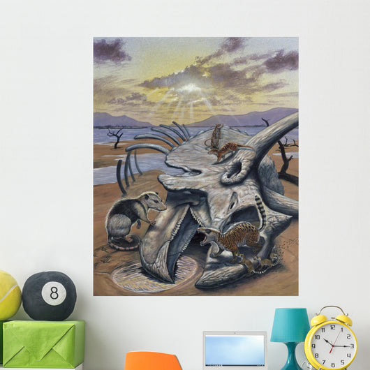 Triceratops Skull with Early Wall Decal