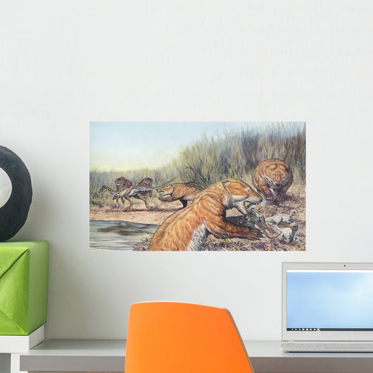 Repenomamus Mammals Hunting for Wall Decal