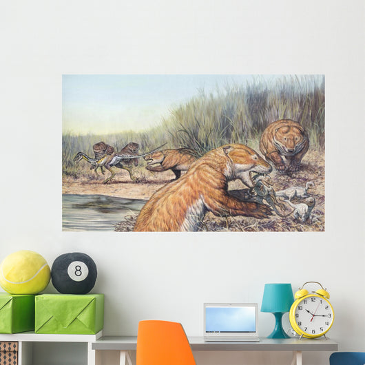 Repenomamus Mammals Hunting for Wall Decal