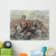 Smilodon Dirk-toothed Cats Attacking Wall Decal