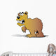 Cartoon Mad Bear Wall Decal