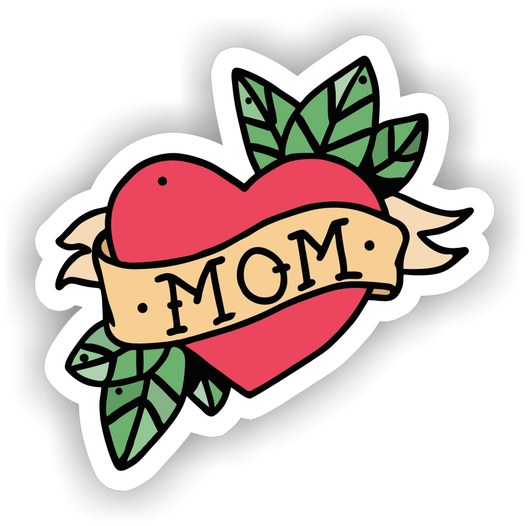 Mom Heart Tattoo Sticker | 3