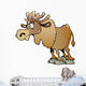 Cartoon Moose Wall Decal