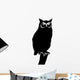 Owl Standing Branch Bird Wall Decal