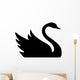 Swan Swimming Bird Silhouette Wall Decal